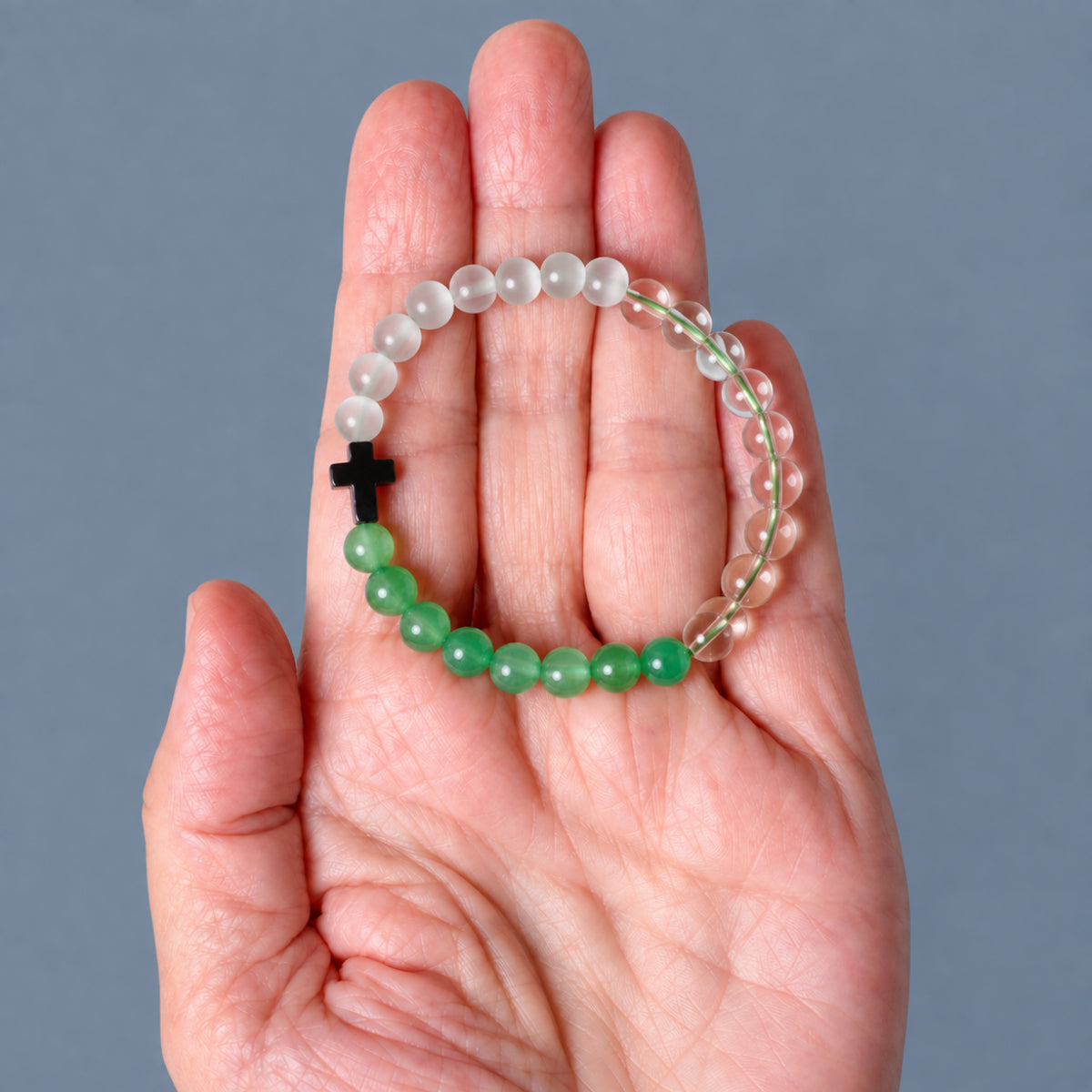 Equilíbrio, Saúde e Tranquilidade Pulseira Cristal