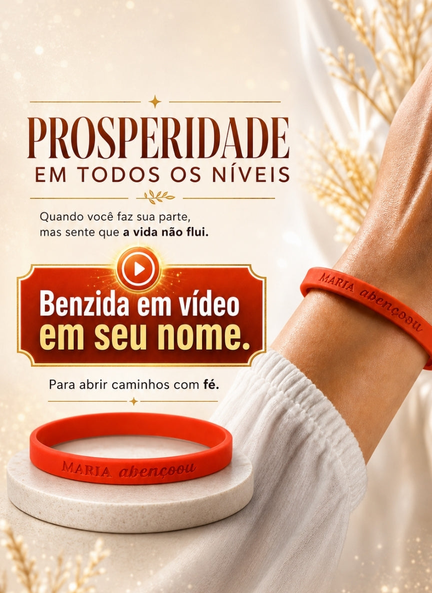 Prosperidade Pulseira de Silicone