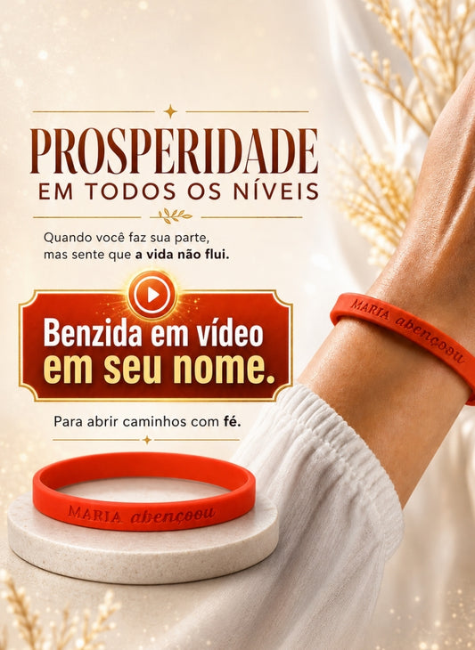 Prosperidade Pulseira de Silicone