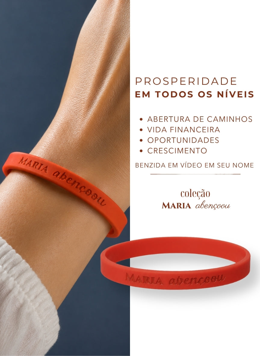Prosperidade Pulseira de Silicone